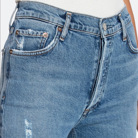 Agolde Nico High Rise Ankle Cut Slim Fit Jeans - Picture 2 of 9